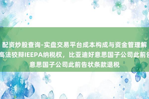 配资炒股查询-实盘交易平台成本构成与资金管理解析 好意思最高法狡辩IEEPA纳税权，比亚迪好意思国子公司此前告状条款退税